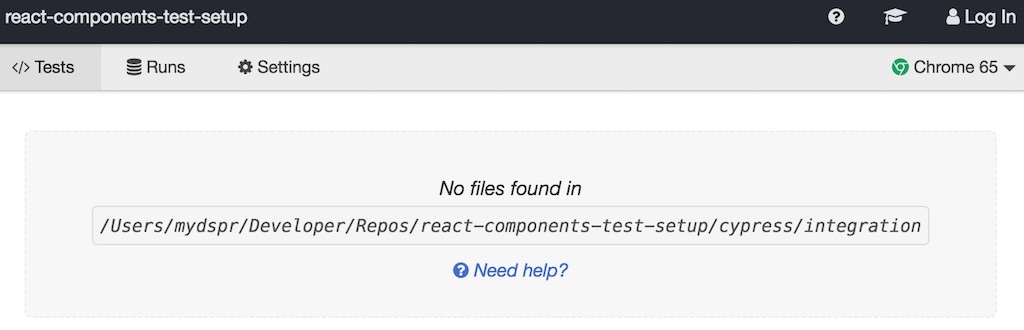react cypress e2e testing