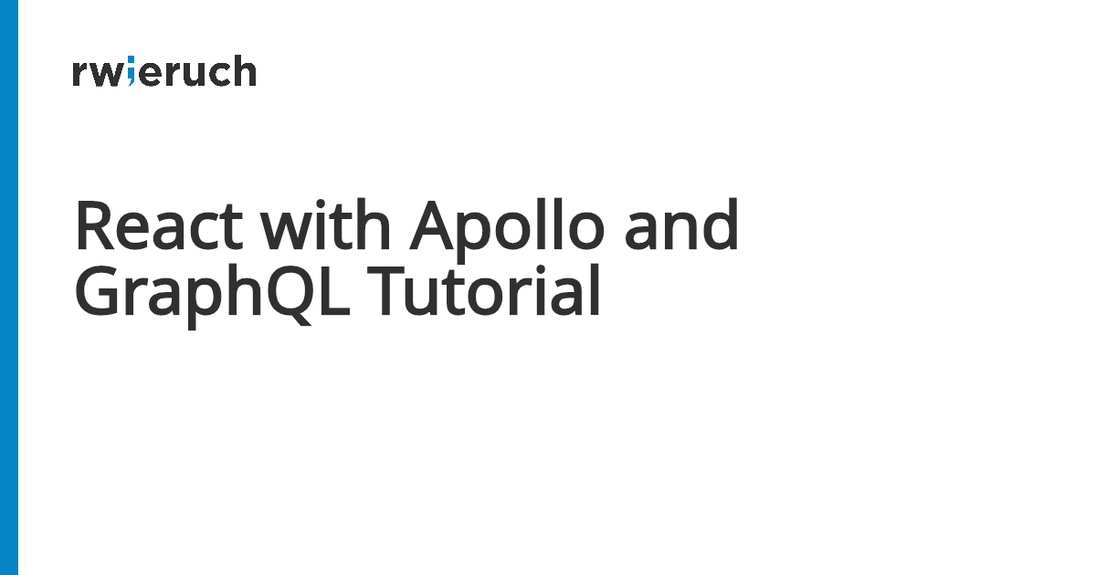 javascript - fetching data from graphql server via... React with Apollo and GraphQL Tutorial - Robin Wieruch