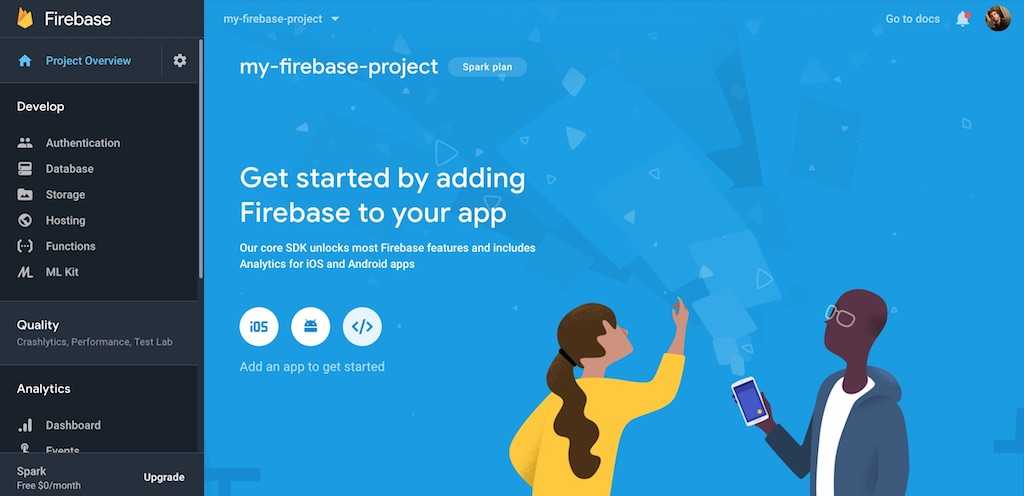 firebase dashboard