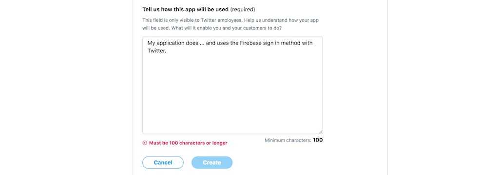 twitter app create description
