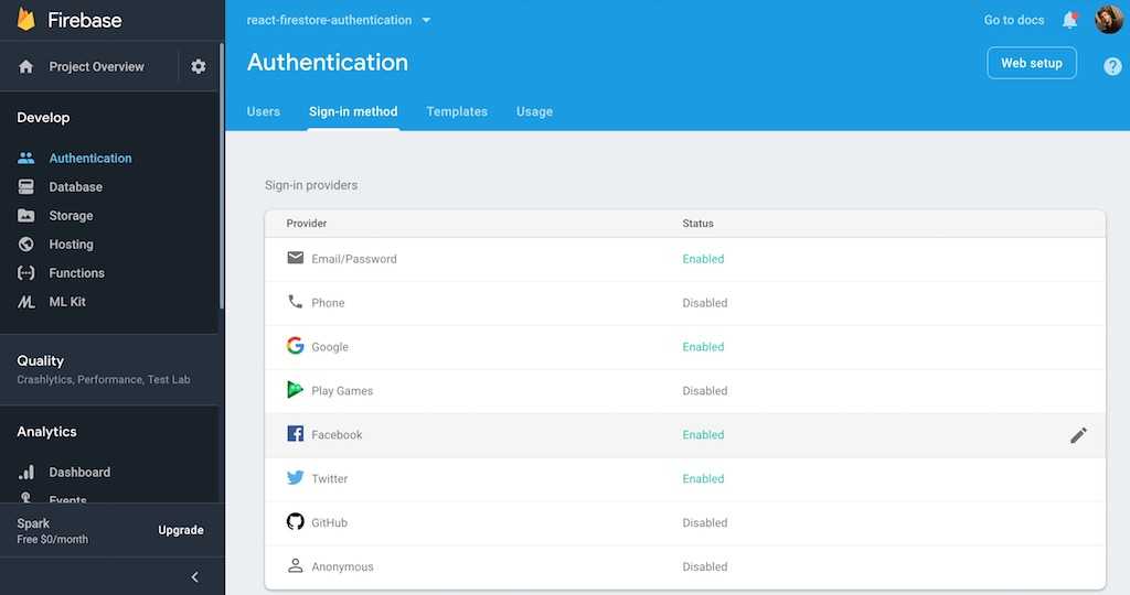 Firebase Login with Facebook